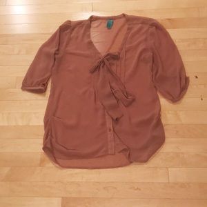SOLD Rose Pink sheer blouse